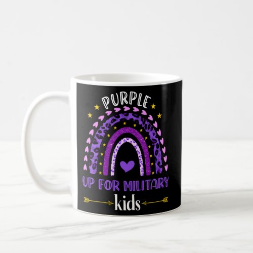 Purple Up For Military Rainbow Military Child Mont Coffee Mug