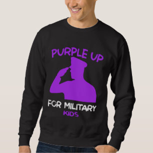 Purple Up In April Month Military Child MOMC Milit Sweatshirt