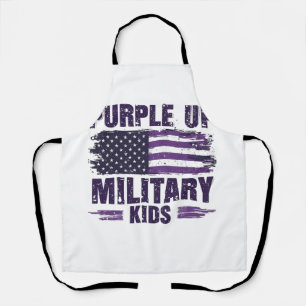 Purple Up Military Kids Awreness Month Apron