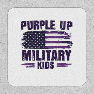 Purple Up Military Kids Awreness Month  Patch