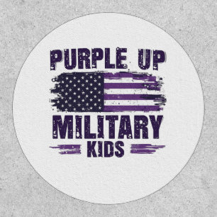 Purple Up Military Kids Awreness Month  Patch