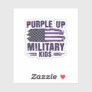 Purple Up Military Kids Awreness Month Sticker