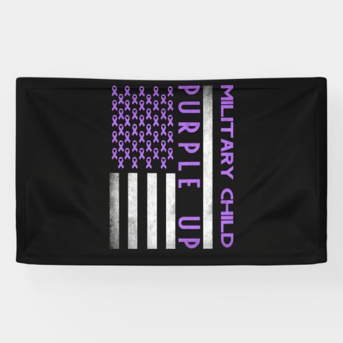 Purple Up Month Of Military Child Kids Awareness Banner