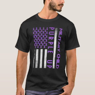 Purple Up Month Of Military Child Kids Awareness T-Shirt