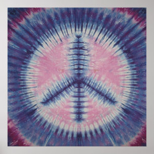 Purple Urple Peace Sign Tie Dye
