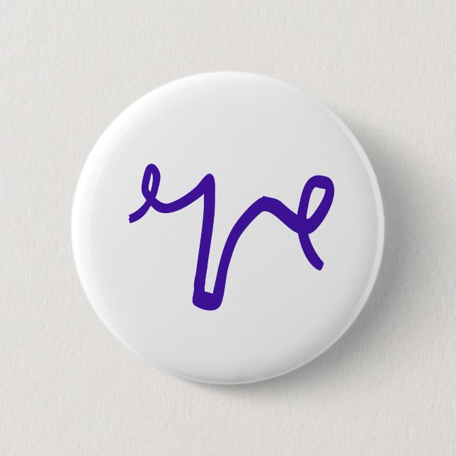 Purple Uterus Doodle Button (Front)