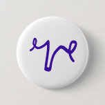 Purple Uterus Doodle Button