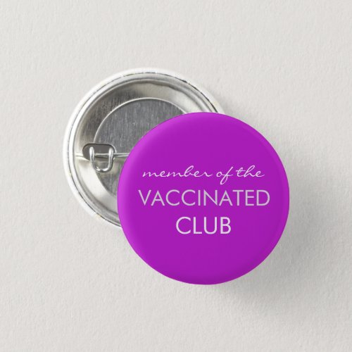 Purple Vaccinated Club Button