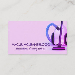 Purple Vacuum cleaner Cleaning House Keeper Business Card