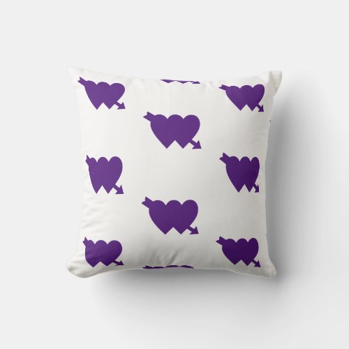 Purple Valentine  heart pillow