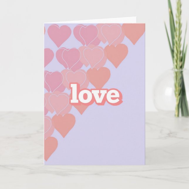 Purple Valentine Love Card (Front)
