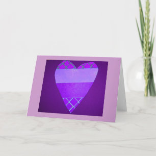 purple Valentine's Holiday Card