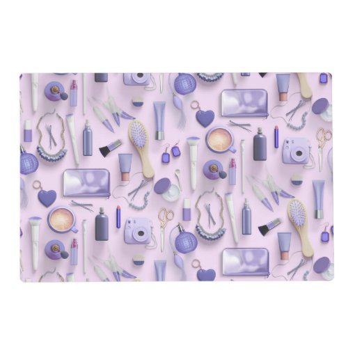Purple Vanity Table Placemat Zazzle