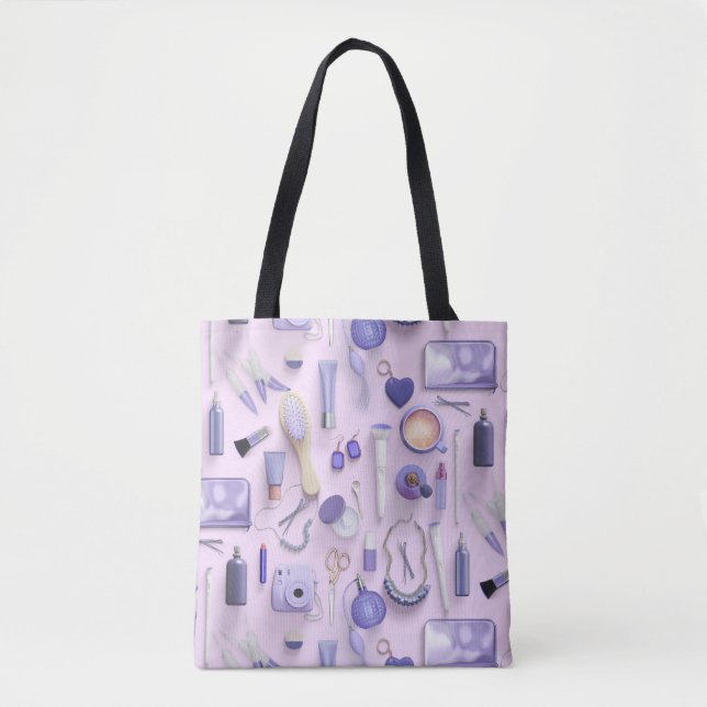 Purple Vanity Table Tote Bag (Front)