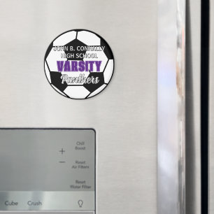 Purple Varsity Soccer Custom High School Magnet