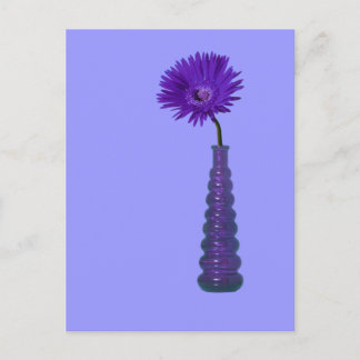 Purple Vase and Flower Postcard