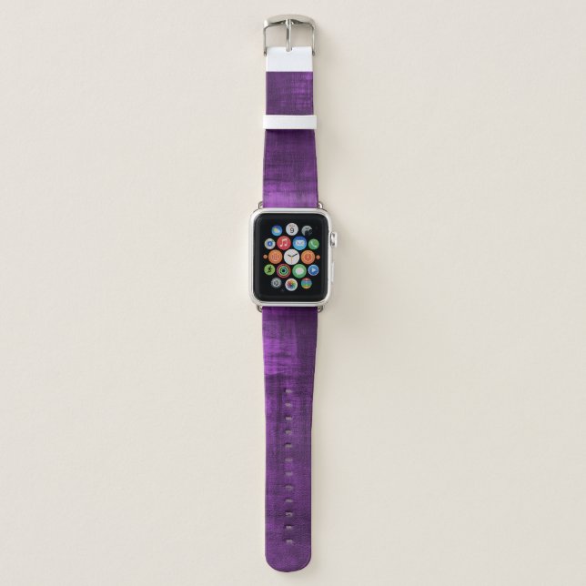 PURPLE VELVET PATTERN APPLE WATCH BAND (Front)