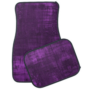 PURPLE VELVET PATTERN CAR FLOOR MAT