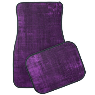 PURPLE VELVET PATTERN CAR FLOOR MAT