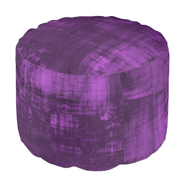 PURPLE VELVET PATTERN POUF (Angled Front)
