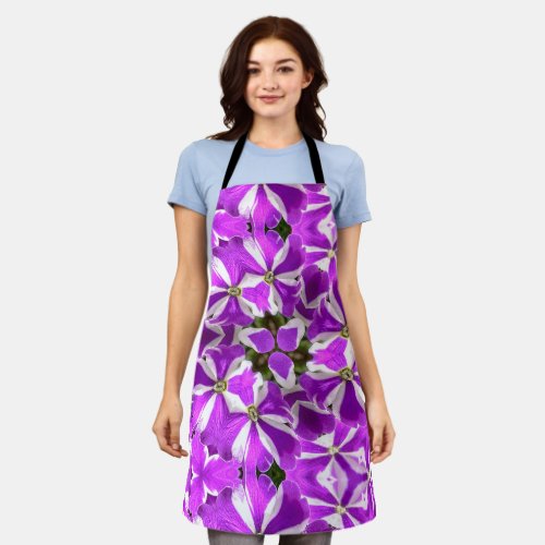 Purple Verbena Pattern Apron