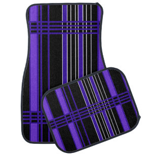 Purple Vertical Stripes Car Floor Mat