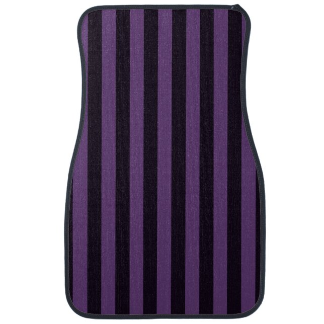 Purple Vertical Stripes Customize This! Car Mat (Front)