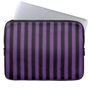 Purple Vertical Stripes Decor Laptop Sleeve