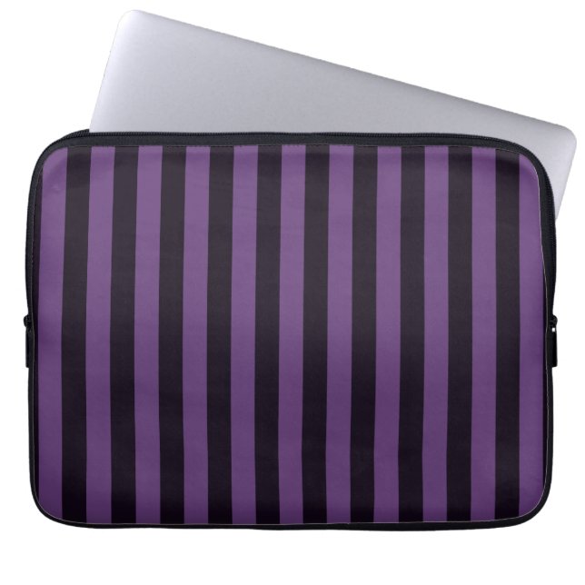Purple Vertical Stripes Decor Laptop Sleeve (Front)