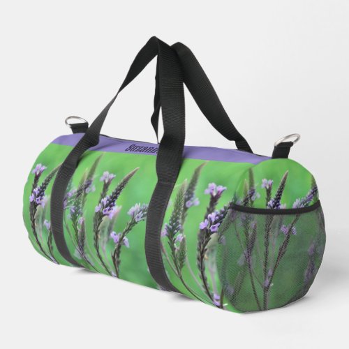 Purple Vervain Flowers Multiplied Personalized Duffle Bag