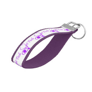 purple vet tech keychain