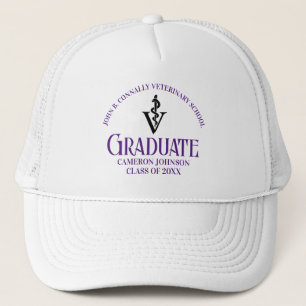 Purple Veterinary School Graduation Personalized Trucker Hat