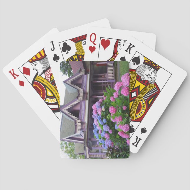 Purple Victorian Cottage - Martha's Vineyard Poker Cards (Back)