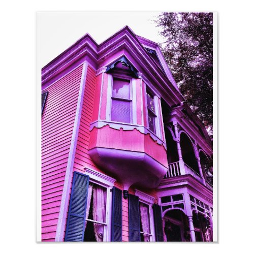 Purple Victorian House Photo Print