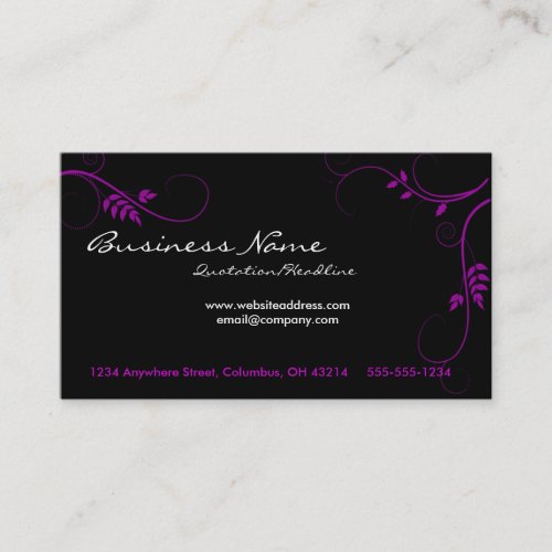 Purple Vines Business Cards