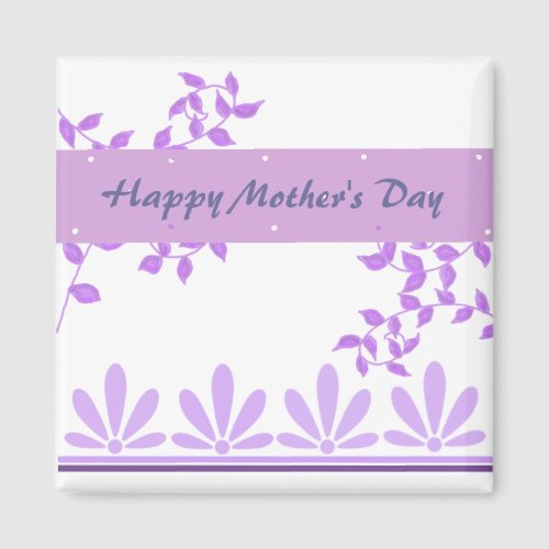 Purple Vines Mothers Day Message Magnet