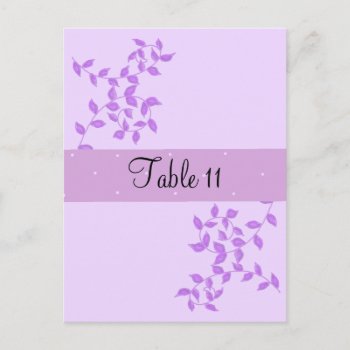 Purple Vines Special Occasion Table Card by seashell2 at Zazzle
