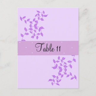 Purple Vines Special Occasion Table Card