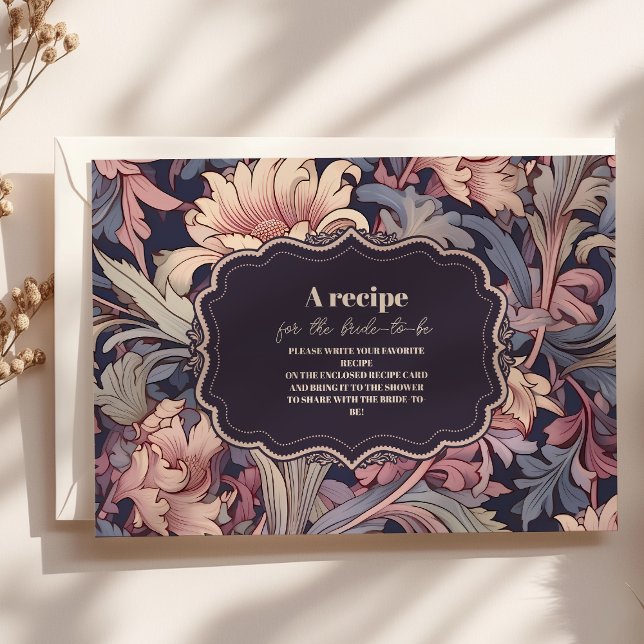 Purple Vintage Art Deco Bridal Shower Enclosure Card (Creator Uploaded)