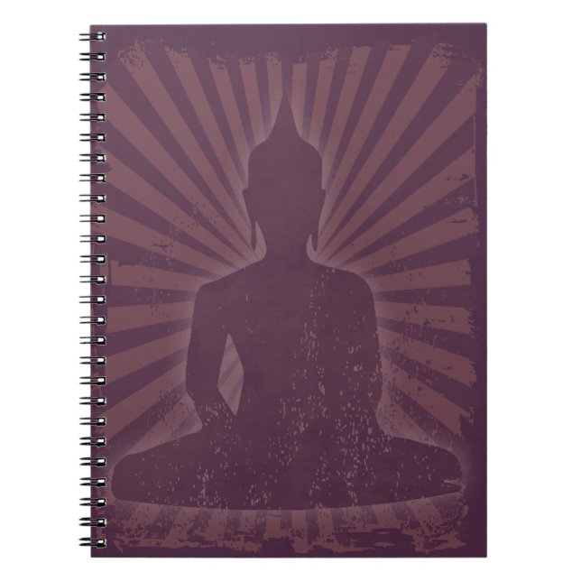 purple vintage Buddha Notebook (Front)