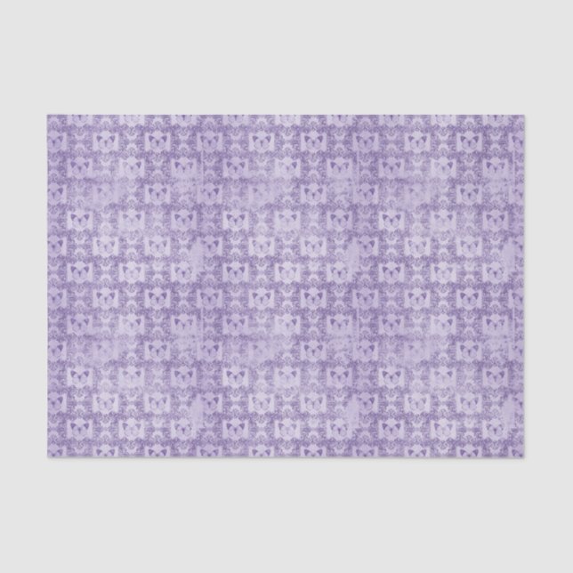 Purple Vintage Butterflies Tissue Paper (Front)