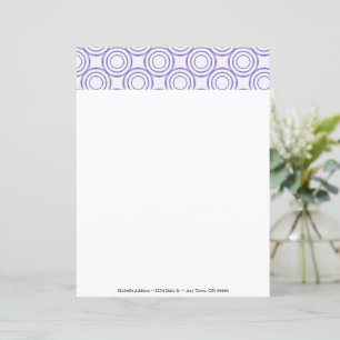 Purple Vintage Circle Pattern Personalize Paper