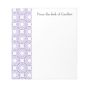 Purple Vintage Circle Pattern Personalized Notepad