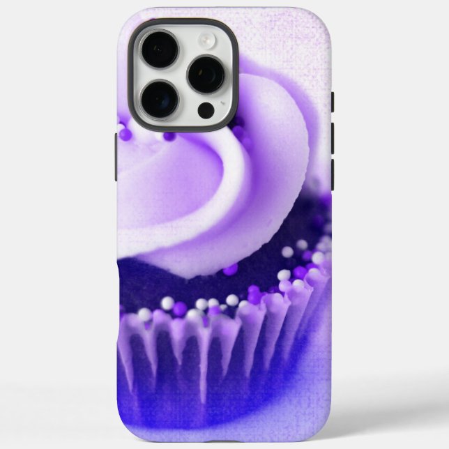 Purple Vintage Cupcake Sprinkles Case-Mate iPhone Case (Back)