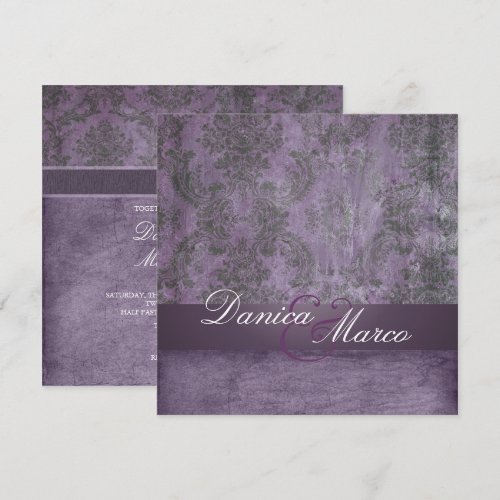Vintage Damask Wedding Invitations