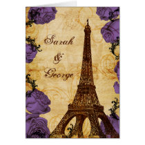 purple vintage eiffel tower Paris thank you