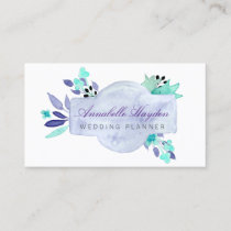 Purple Vintage Floral Business Card