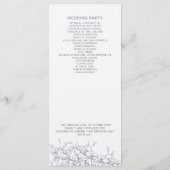 Purple Vintage Floral Spring Wedding Program (Back)