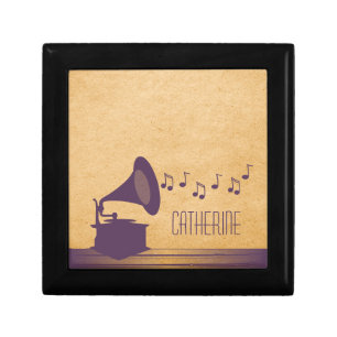 Purple Vintage Gramophone Gift Box