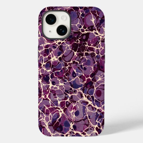 Purple Vintage Marbled Paper Case_Mate iPhone 14 Case